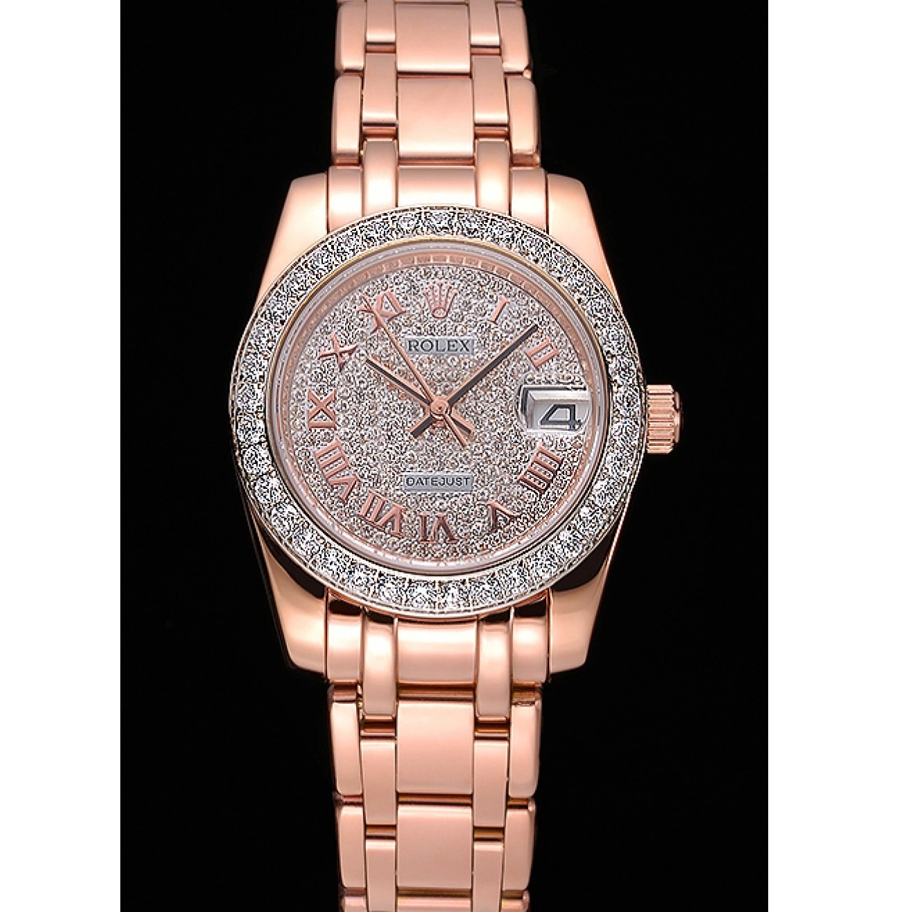 Rolex copies cheap Datejust Bracelet Rolex Case 622836 Pink And Bezel Dial And Gold Diamond 0601